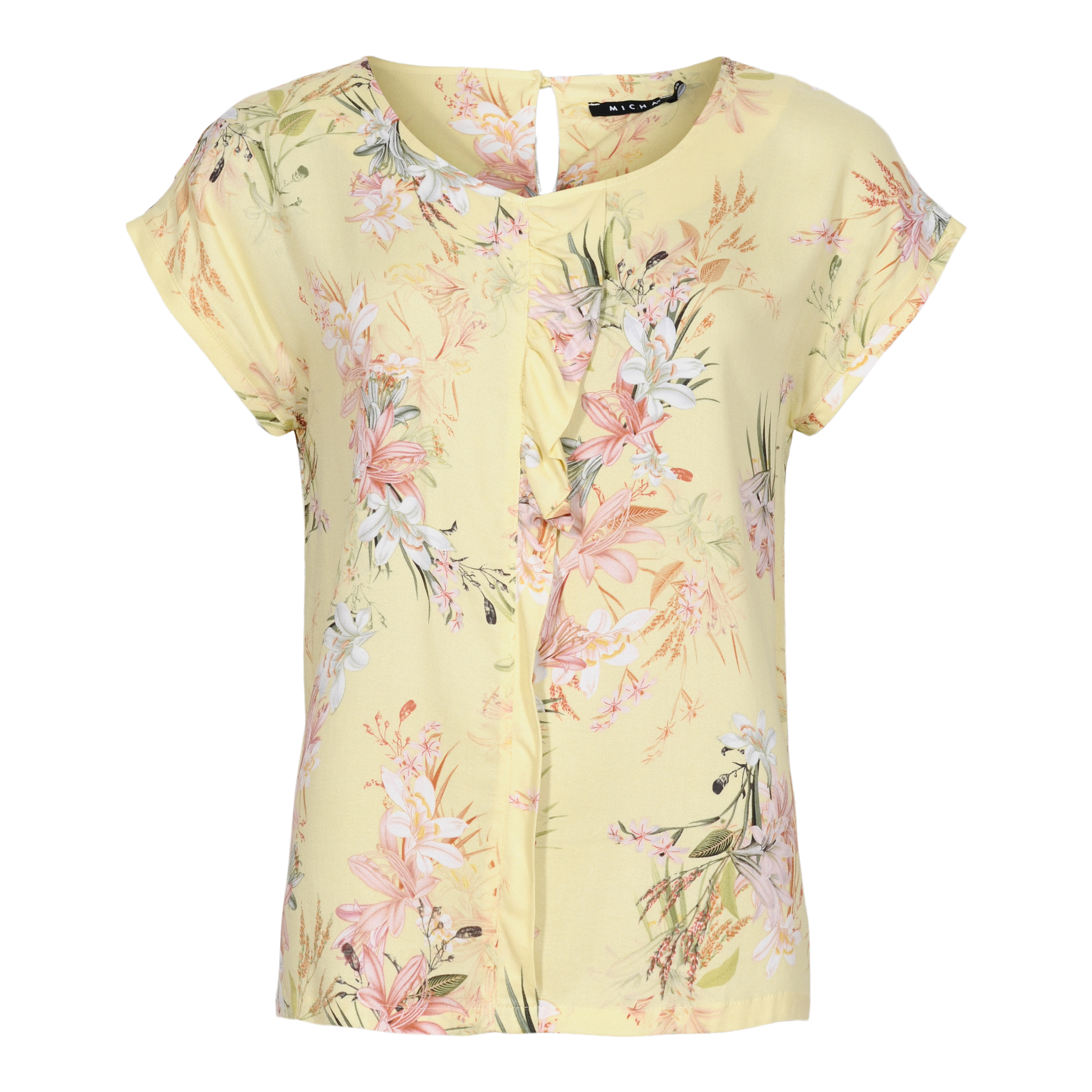 Blouse /Top Pastel Yellow Print