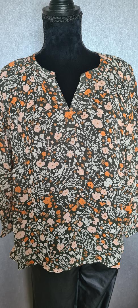 ErdonaePW BL Flower Print  Dark Green PartTwo