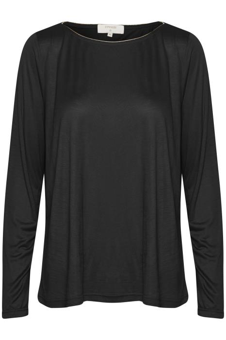 ViolaCR LS T-shirt Pitch Black CREAM