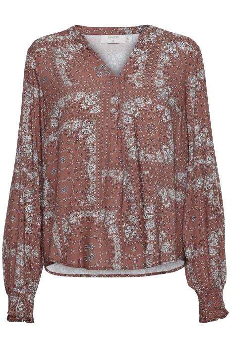 KittaCR Blouse Etruscan Gammel Rosa Red Pai ECO VERO CREAM