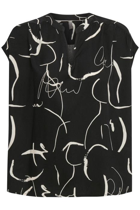 CUestell Capsleeve  Bluse Black CULTURE