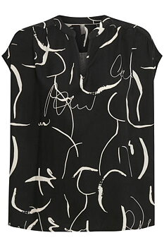 CUestell Capsleeve  Bluse Black CULTURE