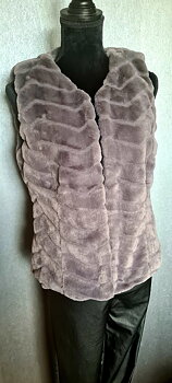 Väst Lavish Fur Steel Grey MICHA