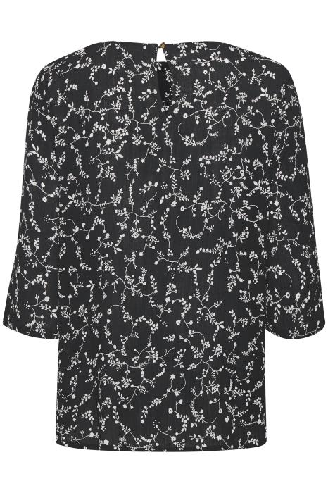 KAsama Amber Blouse Black/Chalk Print KAFFE - 2
