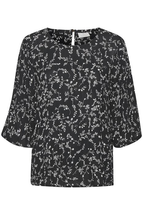 KAsama Amber Blouse Black/Chalk Print KAFFE