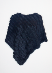 LAPINA FUR PONCHO NAVY Modes Stockholm