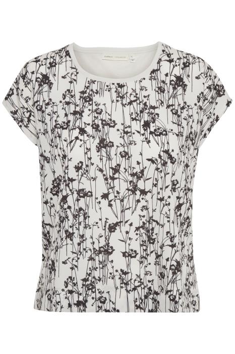 Sicilien Tshirt Black pressed Flower In Wear