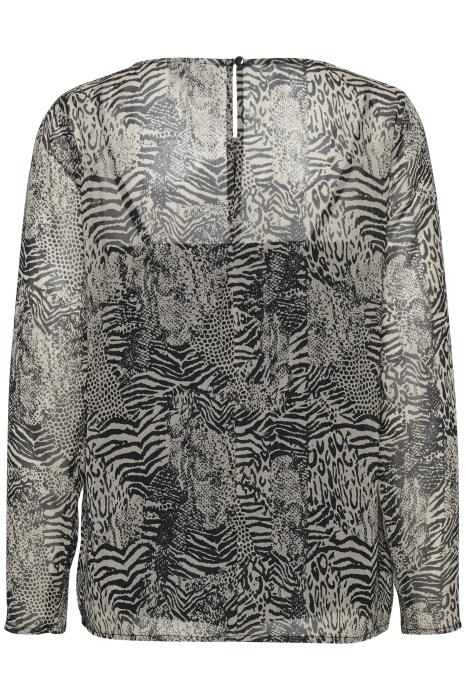 IHASSIP LS   Blouse Black Print  ICHI - 3