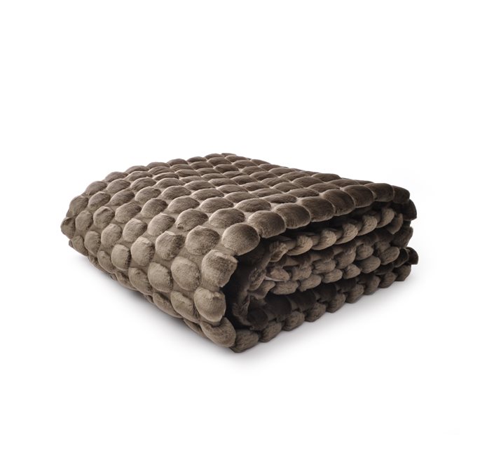 EGGSHELL PLÄD GREY  130x170 CEANNIS