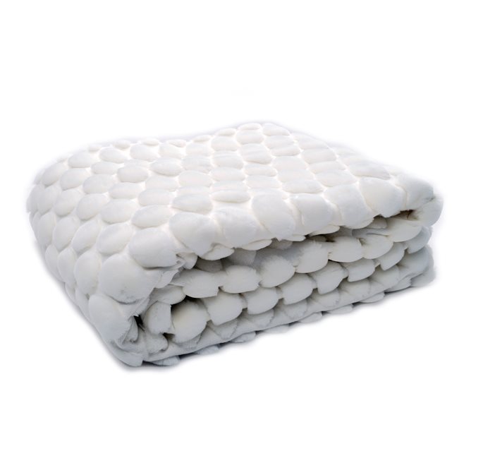 EGGSHELL PLÄD WHITE 130x170 CEANNIS