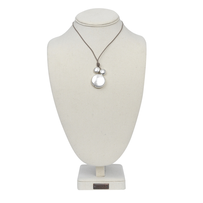 Necklace Monica, taupe/silver The Moshi