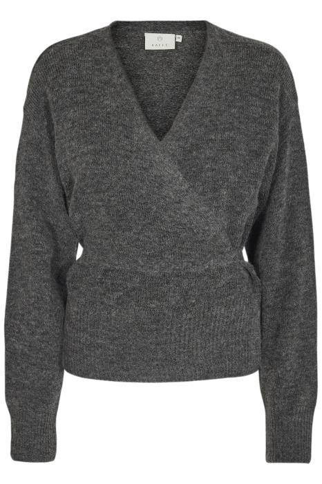 KAwendy Wrap Cardigan Dark Grey KAFFE