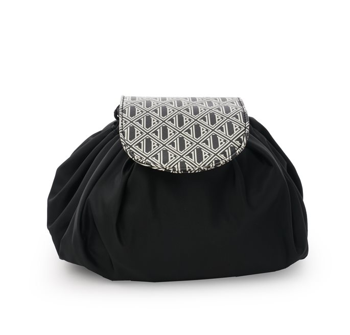 JLB- ROUND DRAWSTRING BAG MEDIUM BLACK/WHITE CEANNIS