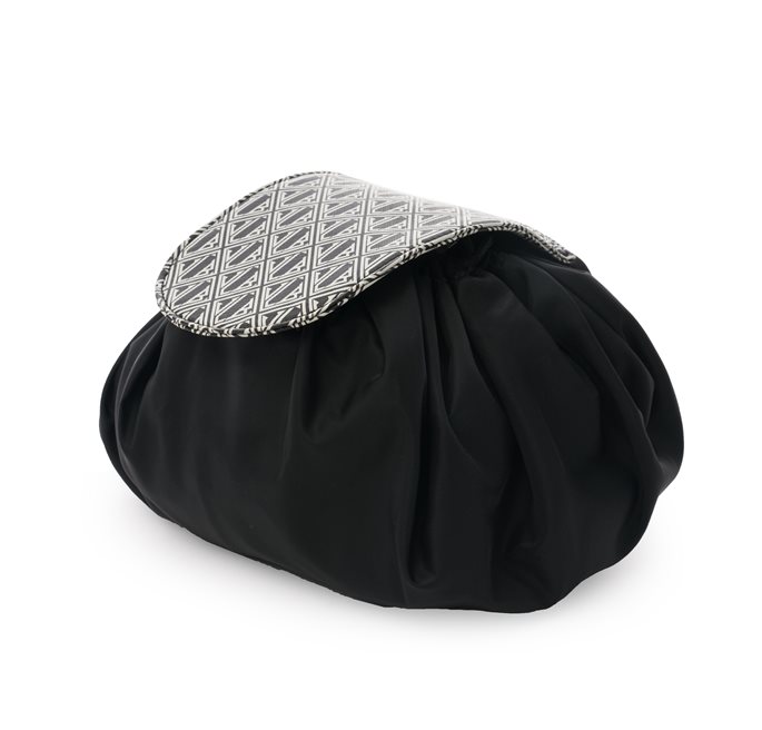 JLB- ROUND DRAWSTRING BAG MEDIUM BLACK/WHITE CEANNIS - 2