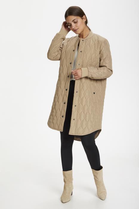 KAshally Quilted Coat Tannin KAFFE - 2