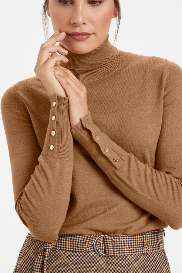 KAloretta Rollneck Pullover Woodsmoke KAFFE - 2