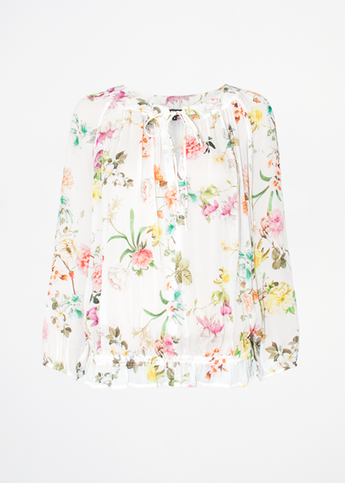 ALICIA BLOUSE OffWhite med Blommor Modes Stockholm