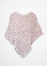 LAPINA FUR PONCHO DUSTY PINK  Modes Stockholm