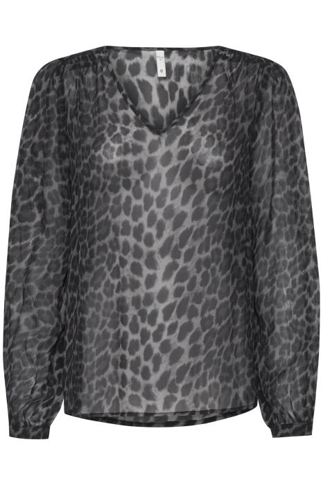 PZNORA Blouse PREMIUM Phantom Print Svart PULZ
