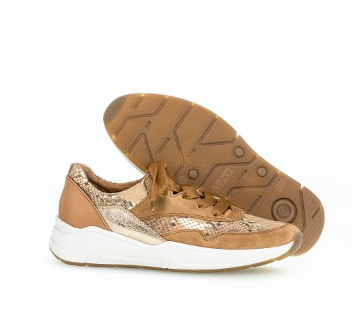 Sneekers Snake/Samt/Perlato, Camel/Sattel GABOR