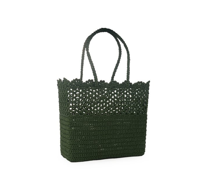 CROCHET BASKET GREEN CEANNIS - 2