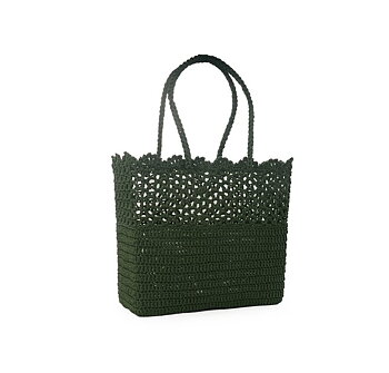 CROCHET BASKET GREEN CEANNIS