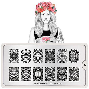 Stamping Plate Flower Power 14, MOYOU