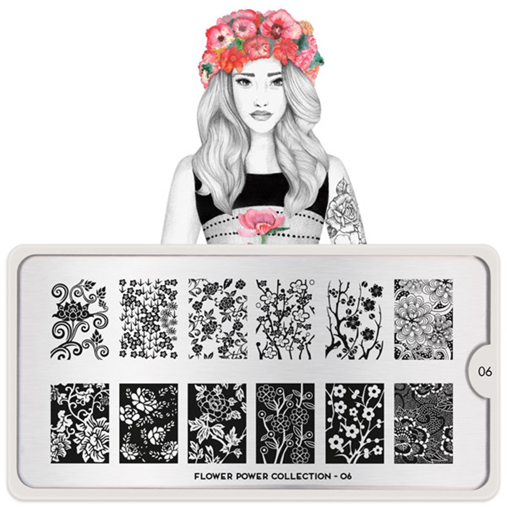 Stamping Plate Flower Power 06, MOYOU