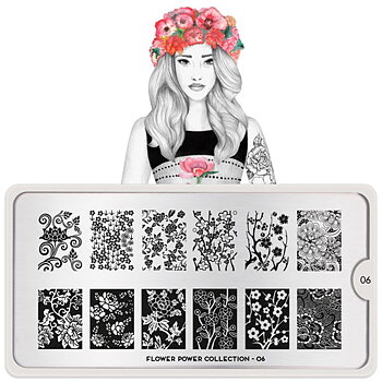 Stamping Plate Flower Power 06, MOYOU