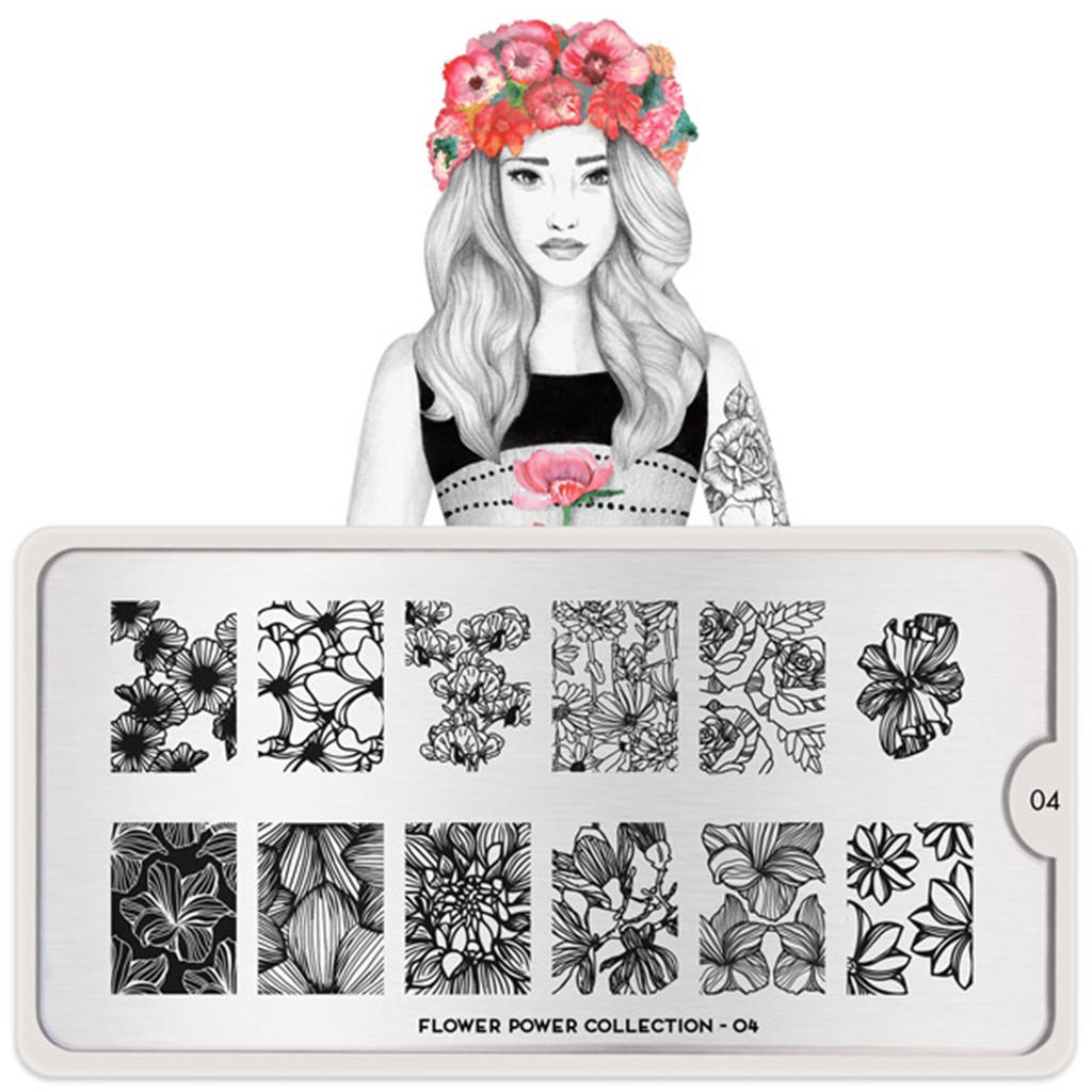 Stamping Plate Flower Power 04, MOYOU
