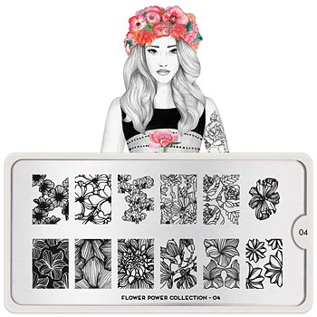 Stamping Plate Flower Power 04, MOYOU