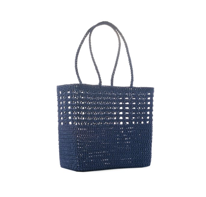 SQUARE CROCHET BASKET BLUE CEANNIS - 2