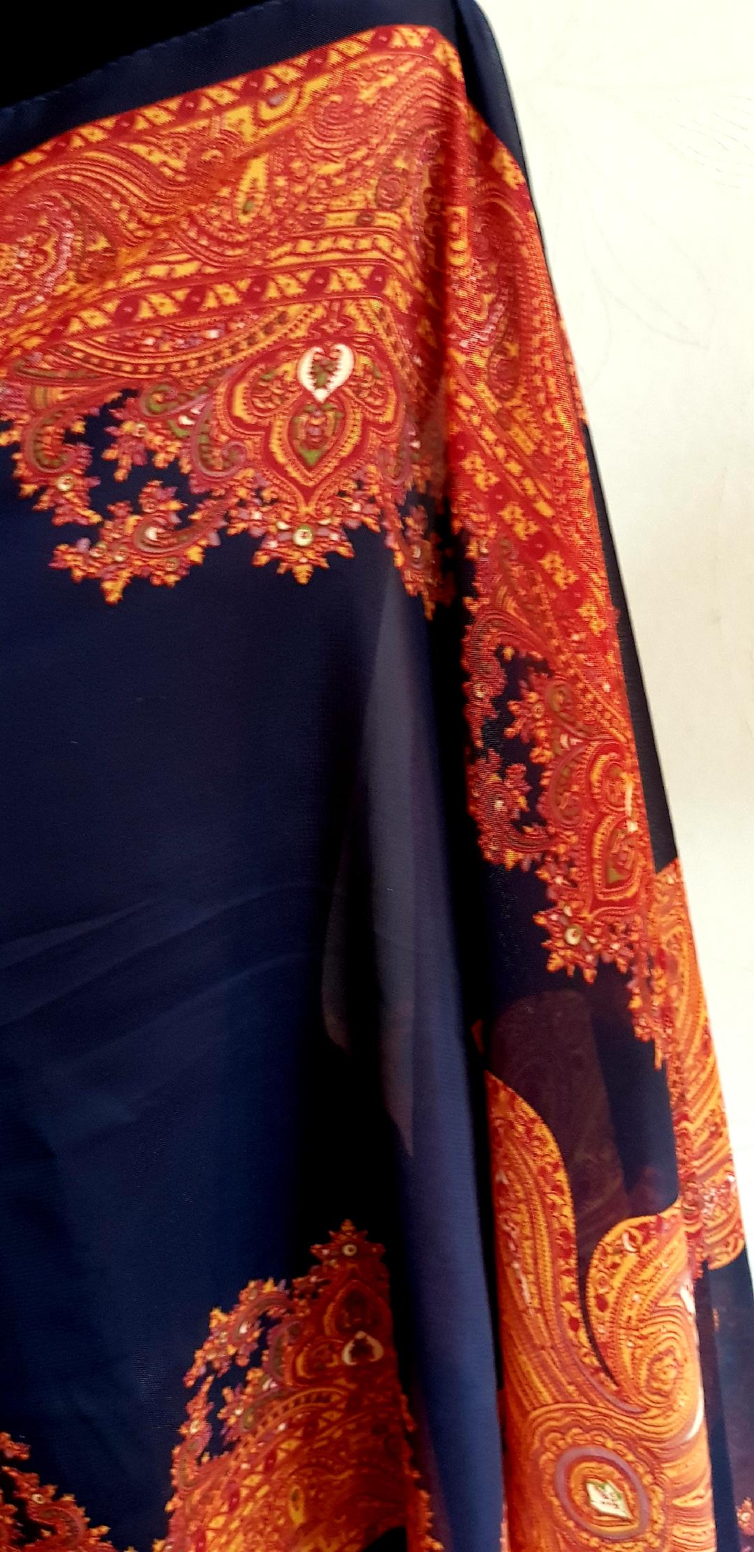 Poncho Blouse Marin/Rost Modes Stockholm - 2
