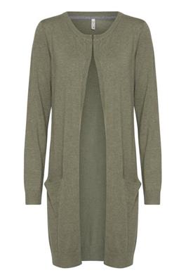 PZSARA Olivine Long Cardigan