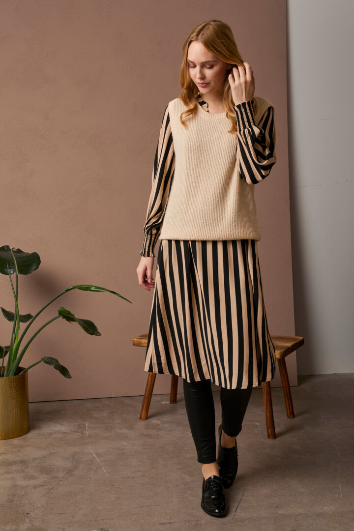 CUnoorinda Long Dress Black/Beige Culture - 4