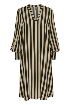 CUnoorinda Long Dress Black/Beige Culture