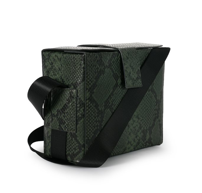 SNAKE PATTERN GREEN BOX BAG Ceannis - 2