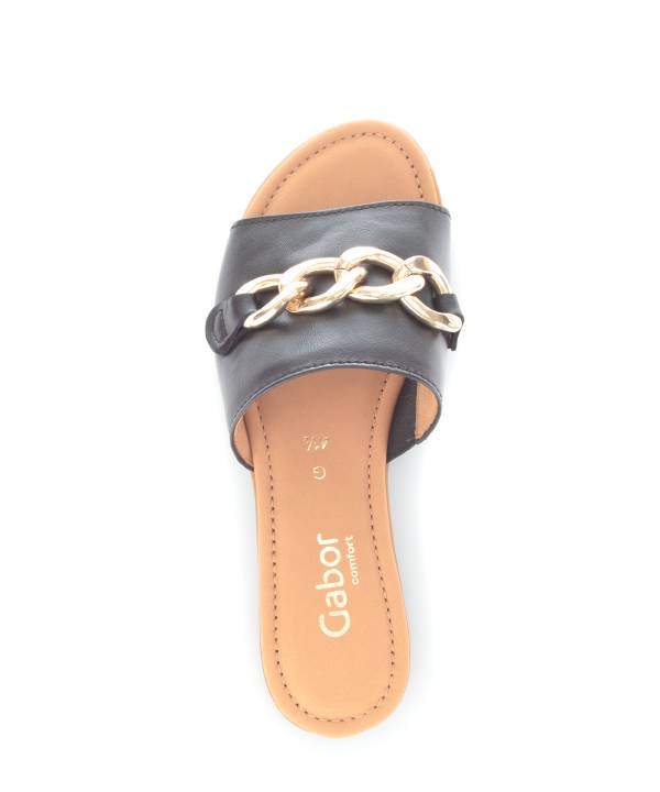 Gabor Comfort Slip In Sandal Black 548 Kr SALE