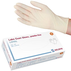 Engångshandske latex S Selefa Loyal