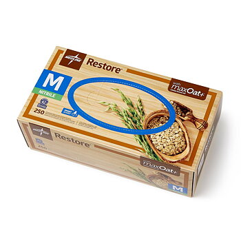 Engångshandske nitril Oat Restore vit L 200 st. Medline