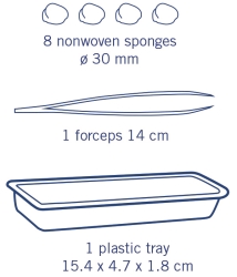 Tvättset nonwoven sterilt 4 tork tråg Evercare 15 st.