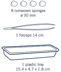 Tvättset nonwoven sterilt 4 tork tråg Evercare 15 st.
