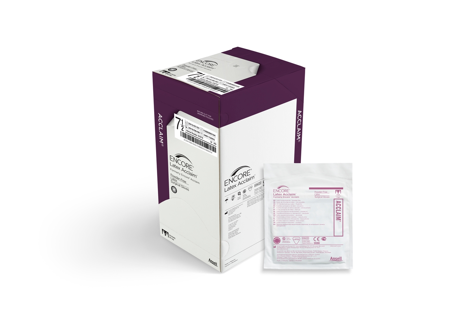 Operationshandske strl 7,5 steril latex Encore 50 st - 2