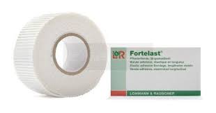Adhesive bandage 2,5cmx2,6m (4,5m) elast Fortelast Plus white