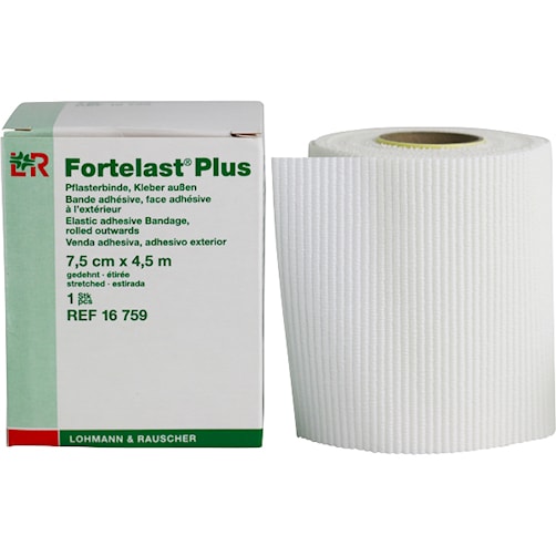 Selbstklebende Binde 5cmx2,6m (4,5m) elast Fortelast Plus weiss