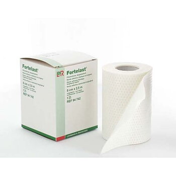 Selbstklebende Binde 7,5cmx2,6m (4,5m) elast Fortelast Plus weiss