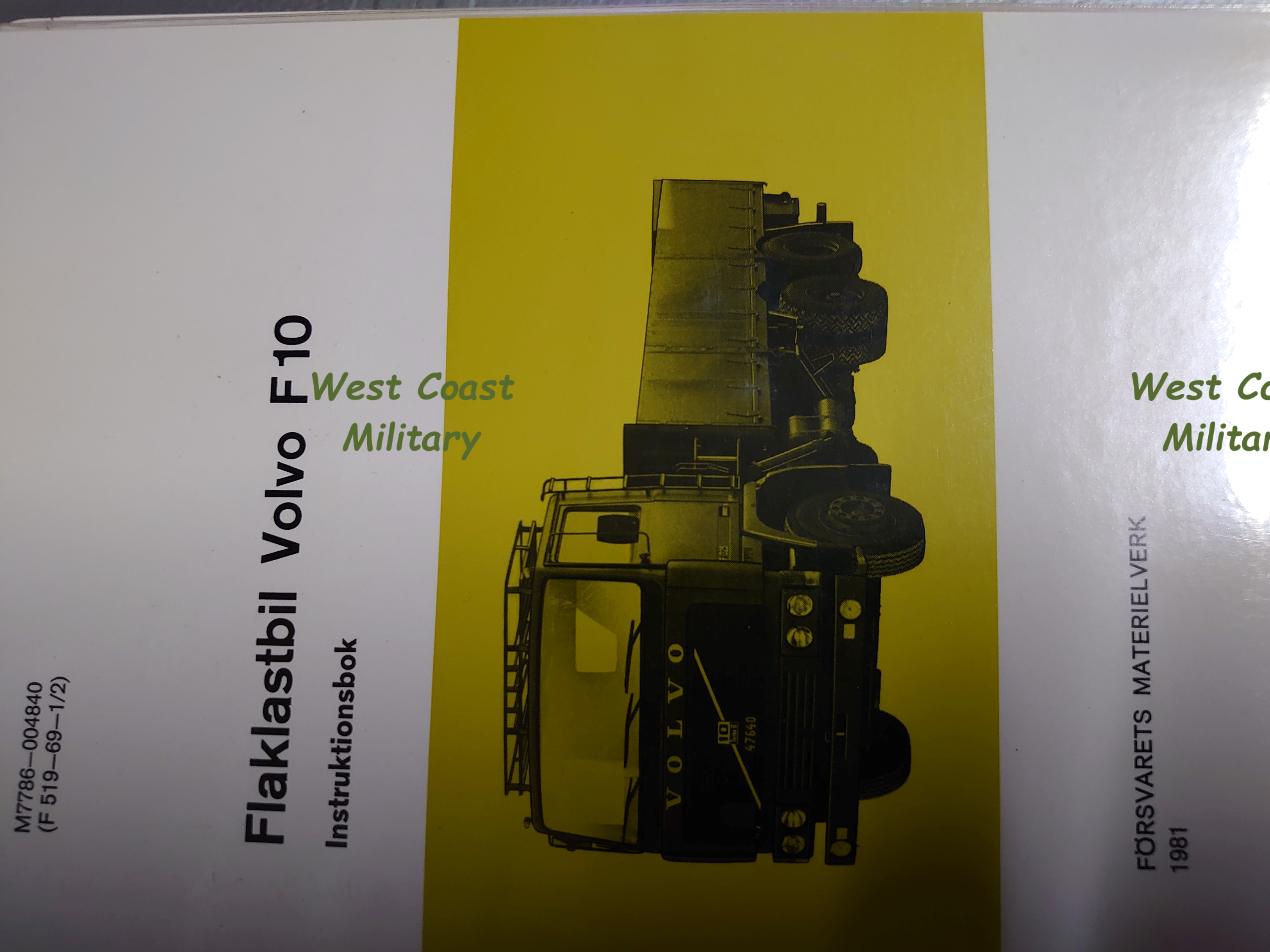 F10 Flaklastbil, tillägg instruktionsbok F10 och F12