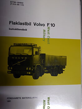 F10 Flaklastbil, tillägg instruktionsbok F10 och F12