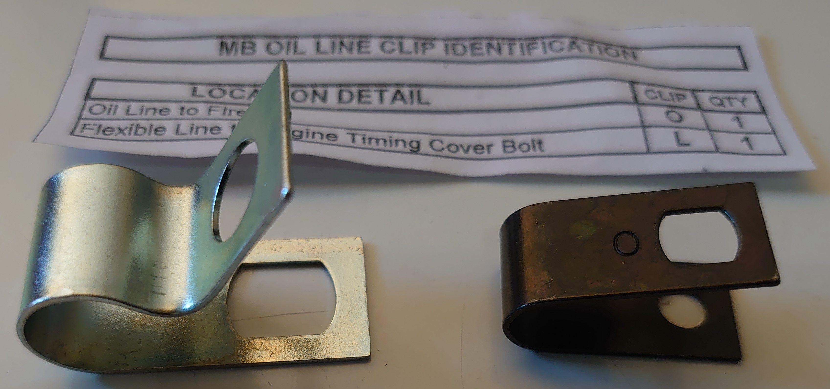 Clips olje ledning - 2