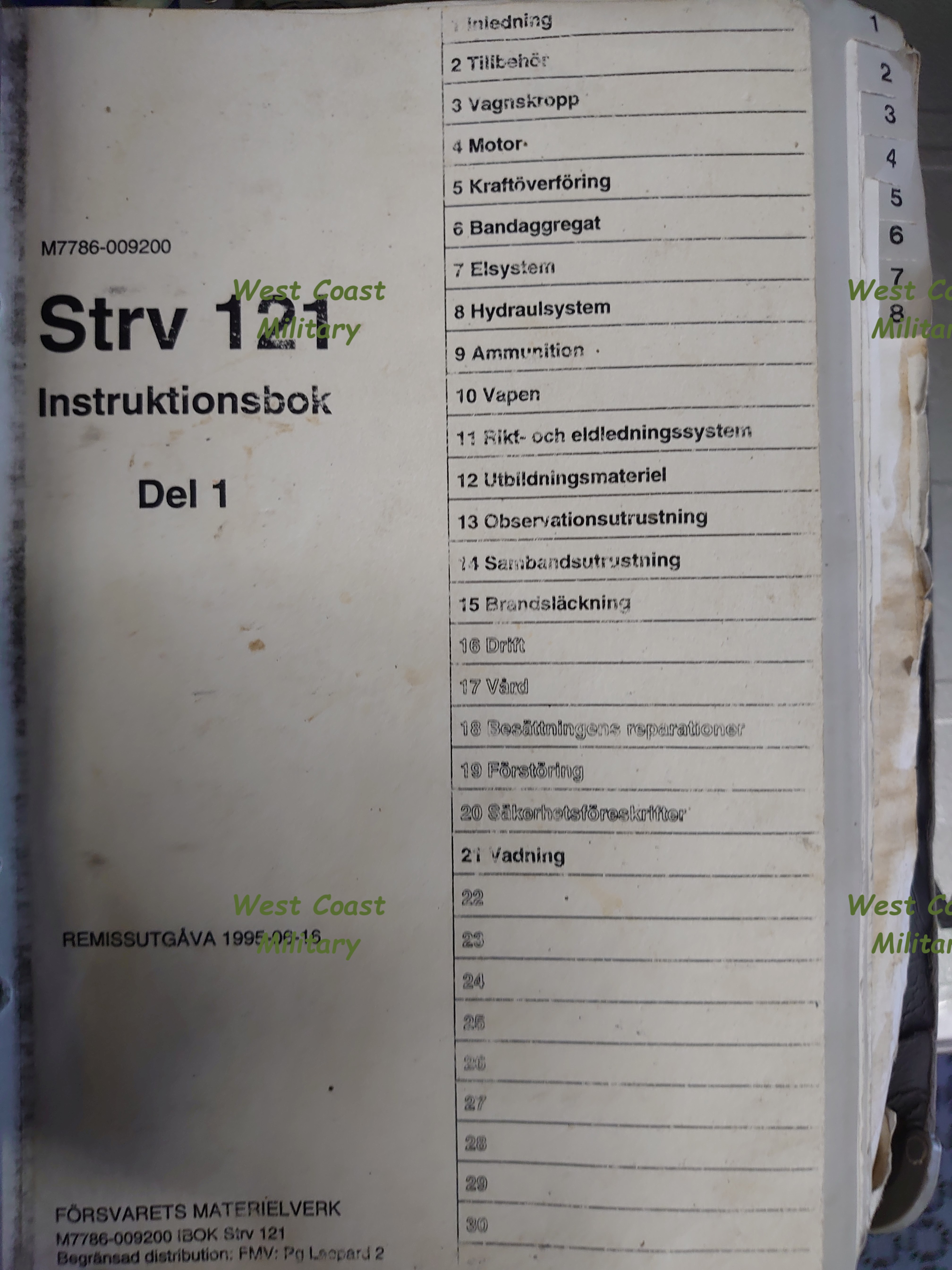 STRV 121 Instruktionsbok